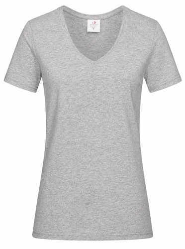 Classic neck damen shirt - classic, v-neck