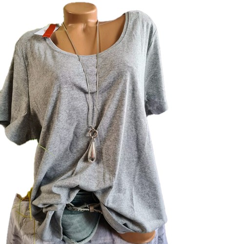 Sheego shirt kurzarm grau - sheego,