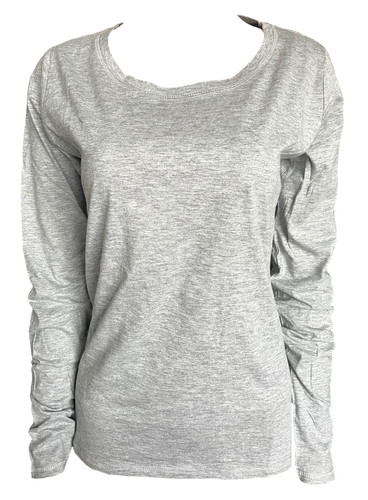 Damen basic shirt langarm - damen, blau