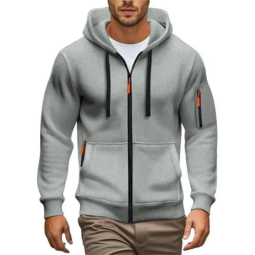 Herren langarm sweatshirt zip - langarm,